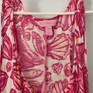 Lilly Pulitzer pink seashell maxi dress